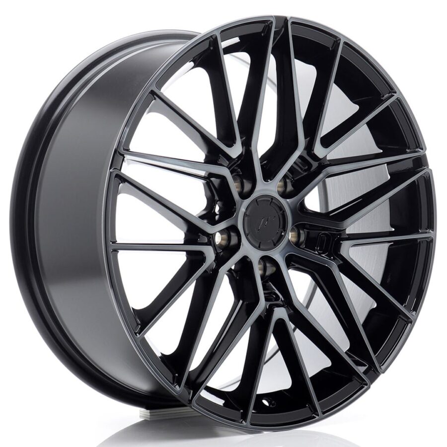 Felg Japan Racing JR38 18x8 ET42 5x112 svart maskinbearbeidet med tonet front