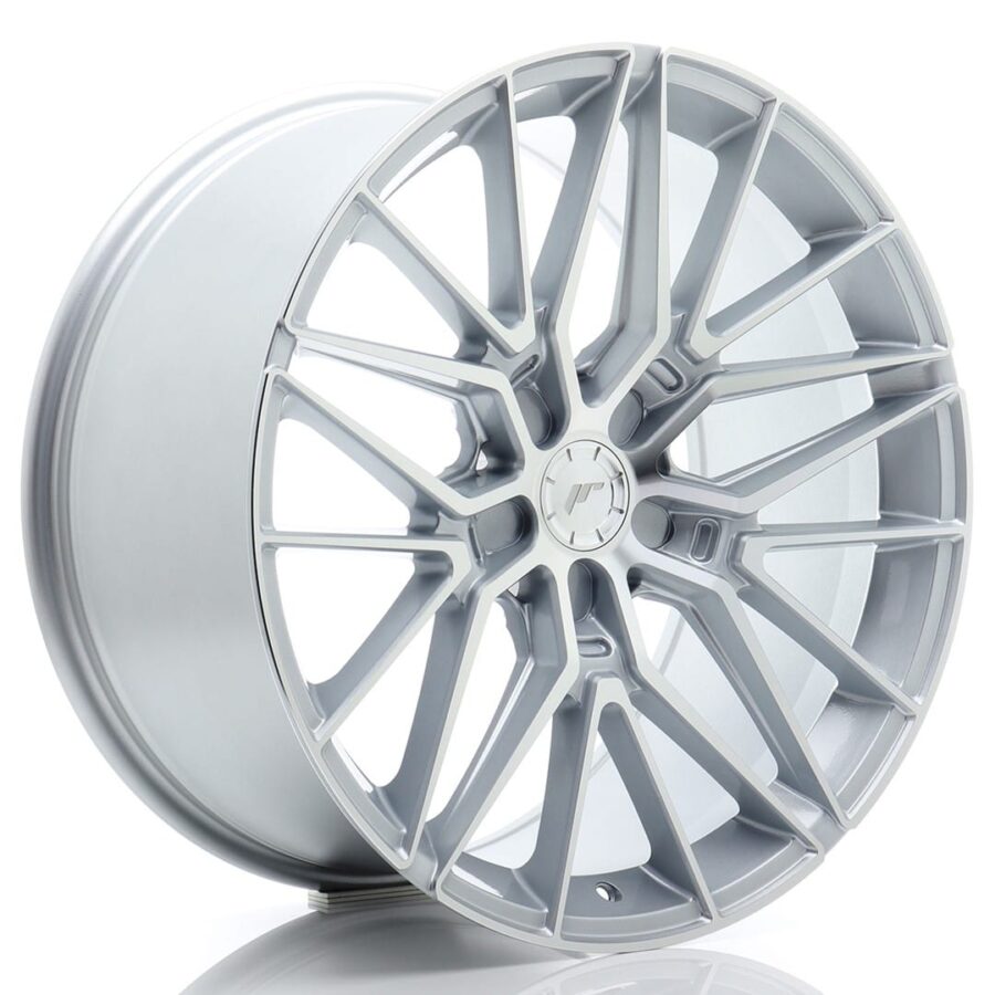 Felg Japan Racing JR38 20x9 ET20-35 5H BLANK Sølvbearbeidet front