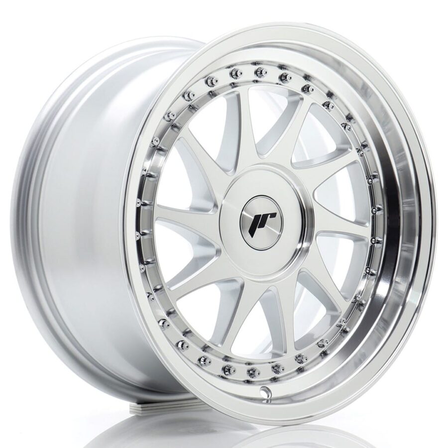 Felg Japan Racing JR26 16x8 ET10-30 BLANK Sølv maskinert front