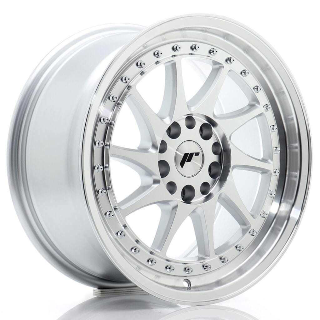 Felg Japan Racing JR26 17x8 ET25 5x114/120 sølvbearbeidet front