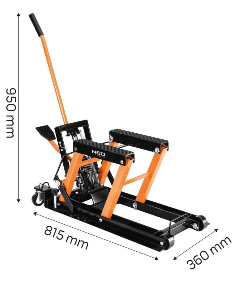 Mobil hydraulisk jekk for ATV og motorsykler, løftekapasitet 680 kg – bilde 2 av 5