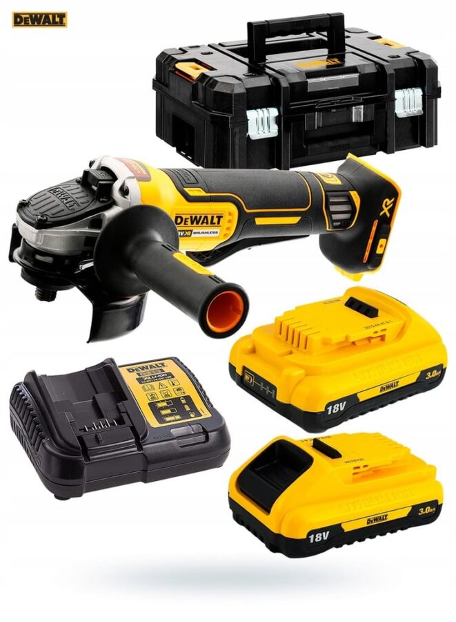Vinkelslipere Akku 125mm 18V 2x3Ah DeWALT DCG406L2 TSTAKII – bilde 1 av 4
