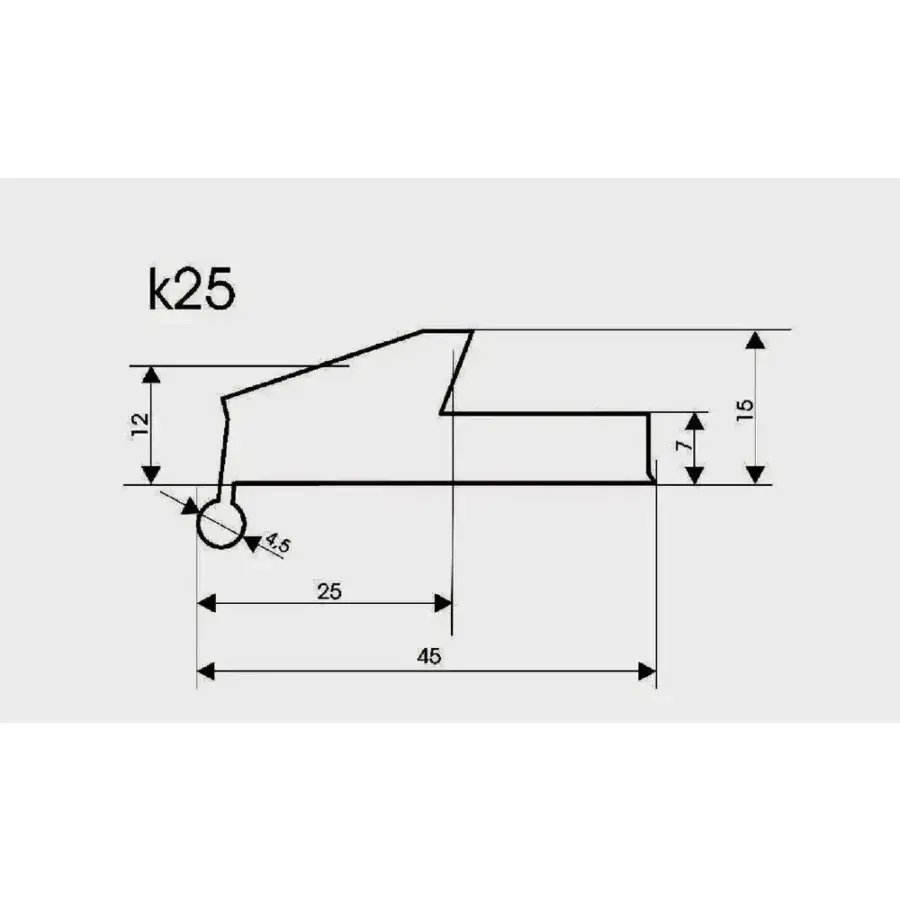 Gummi skjermbreddere - 25mm – bilde 2 av 2