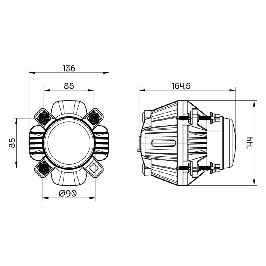Frontlykt Bi-LED 90mm – OE Industry Next_Horizon 3 Funksjoner – bilde 2 av 2