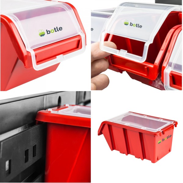 Metall Verktøytavle 1548x583mm Med 8 Bokser Og Verktøyholdere - Bilde 4