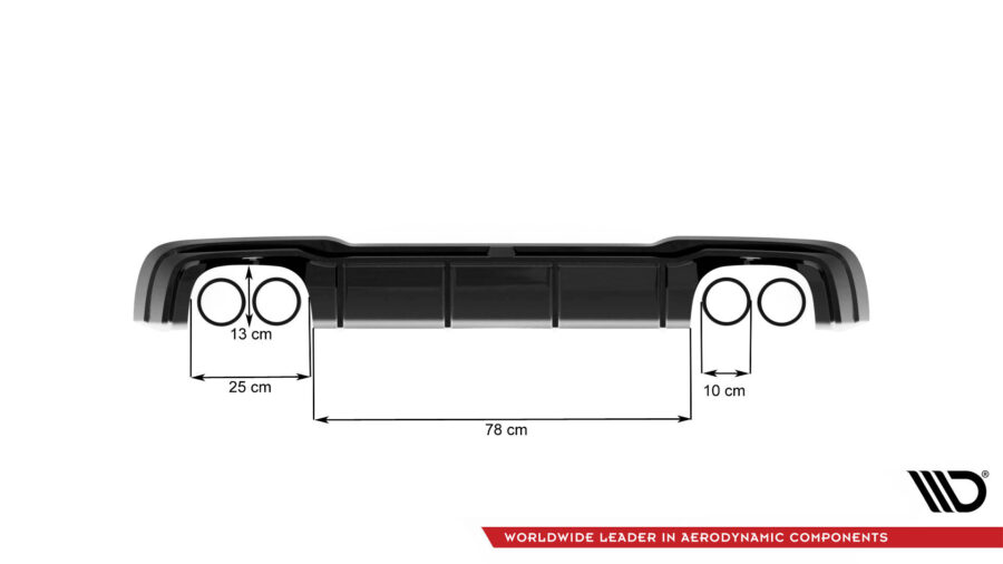 Diffuser V.2 Audi RS3 Sportback 8V Facelift – bilde 5 av 7