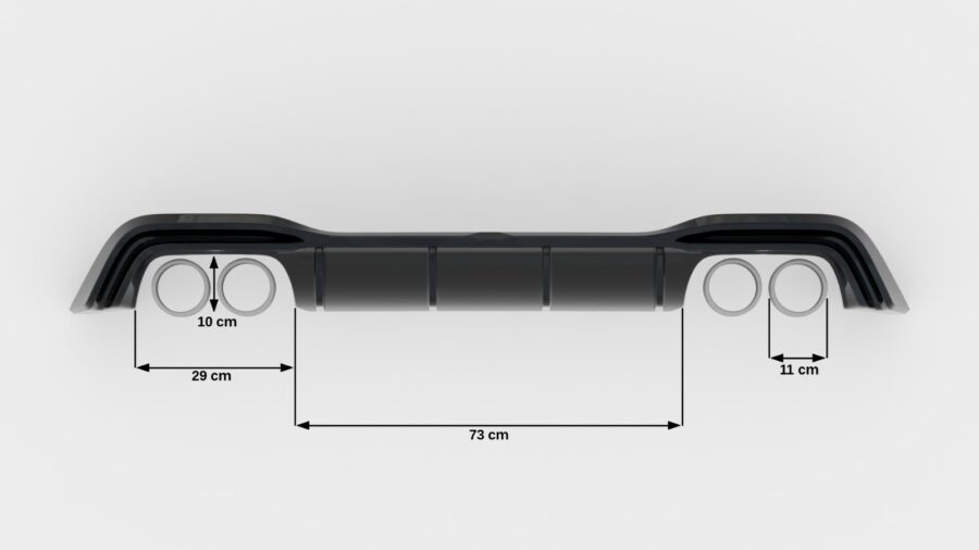 Diffuser V.2 Volkswagen Golf R Mk8 Facelift – bilde 6 av 6