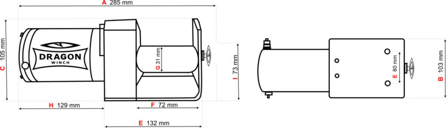 Vinsj 2000Lbs ST (907 kg) Dragon Winch Maverick Ståltau – bilde 7 av 9