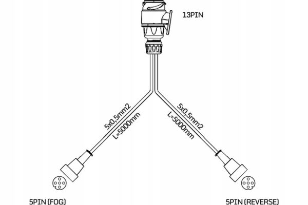 Tilhengerlys sett ASPÖCK Multipoint II + MANTES kabel 5 m 13-PIN – bilde 2 av 6