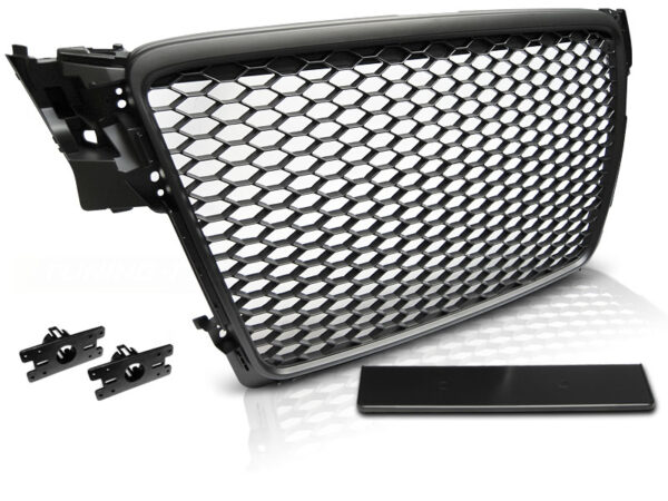 Grill Audi A4 B8 08-11 Sport Matt Svart