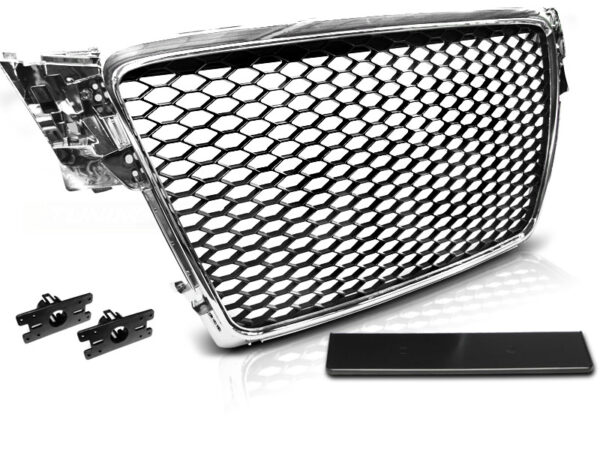 Grill Audi A4 B8 08-11 Sport Krom/Svart