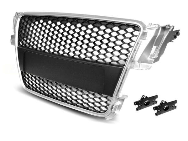 Grill Audi A5 07-06.11 Sport Sølv/Svart