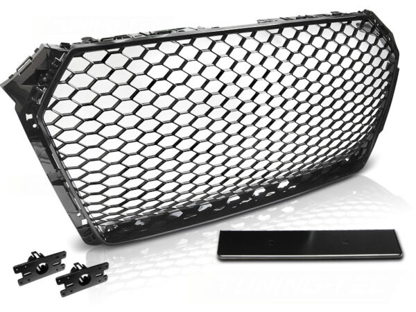 Grill Audi A4 B9 15-19 Sport Blank Svart