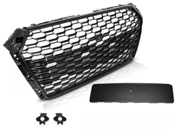 Grill Audi A4 B9 15-19 Sport PDC Blank Svart