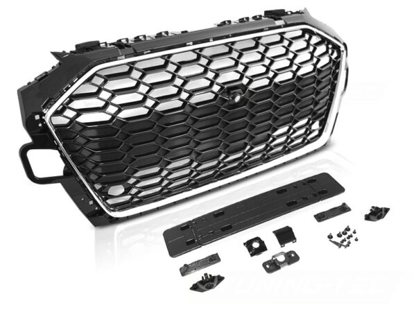 Grill Audi A4 B9 20-24 Sport PDC Krom/Svart