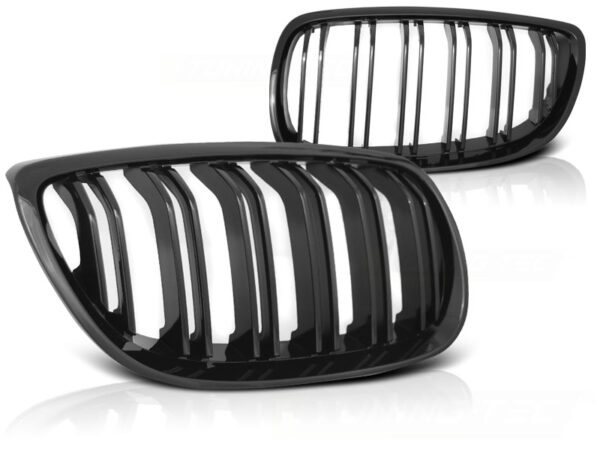 Grill BMW E92/E93 07-10 C/C M-Package Sport Double Bar Blank Svart