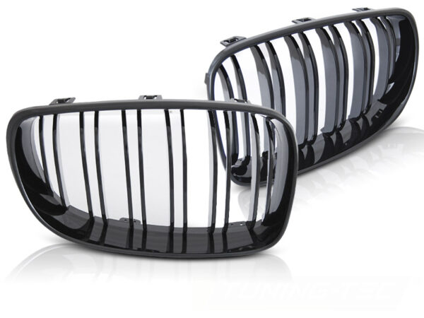 Grill BMW E87/81/82/88 07-11 Sport Style Double Bar Blank Svart