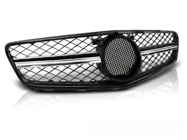 Grill Mercedes W204 07-14 Sport Blank Svart/Krom