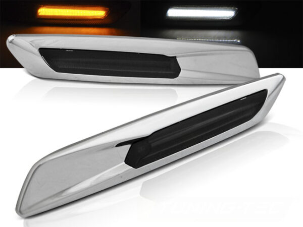 Blinklys F10 Style Bmw E60 / E90 / E92 / E82 Smoke Silver Led – bilde 1 av 2