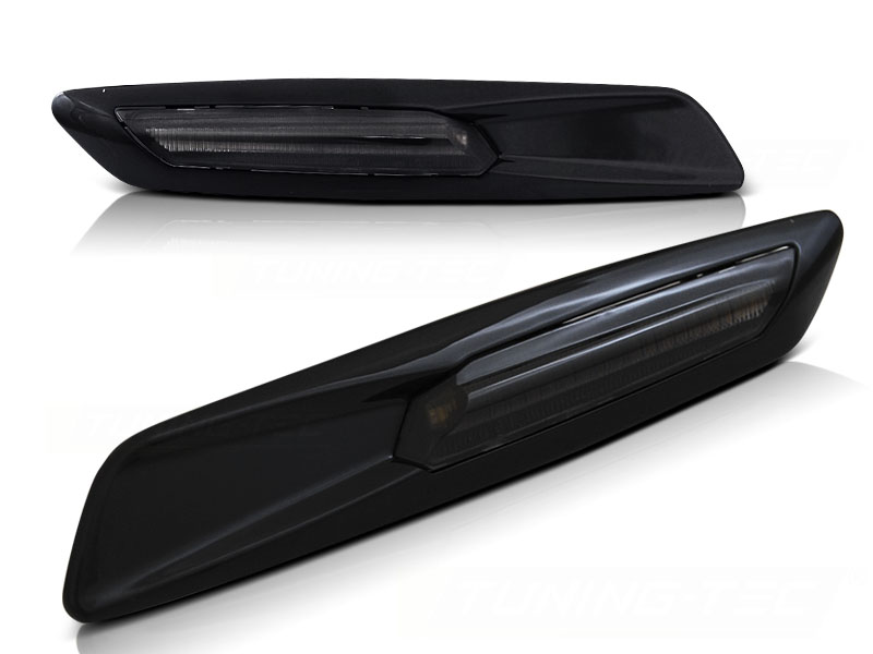 Blinklys Bmw E60 / E90 / E92 / E82 Smoke Glossy Black Led F10 Style - Bilde 2