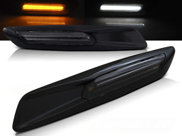 Blinklys Bmw E60 / E90 / E92 / E82 Smoke Glossy Black Led F10 Style – bilde 1 av 2