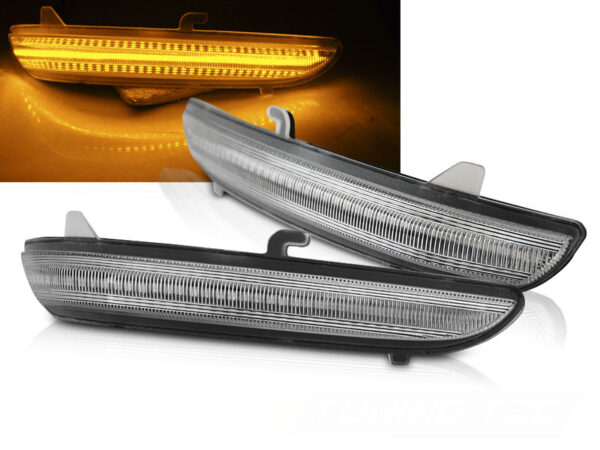 Blinklys I Speilet Peugeot 208 / 2008 / Citroen C3 White Led Seq – bilde 1 av 2