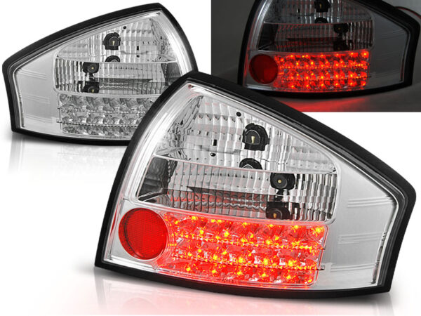 Baklykter Audi A6 05.97-.05.04 Sedan LED Krom – bilde 1 av 2