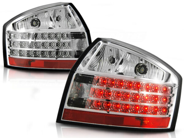 Baklykter Audi A4 10.00-10.04 Sedan LED Krom