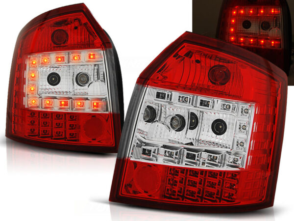 Baklykter Audi A4 10.00-10.04 Avant LED Rød/Hvit – bilde 1 av 2