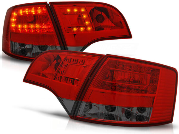 Baklykter Audi A4 B7 11.04-03.08 Avant LED Rød/Røykfarget