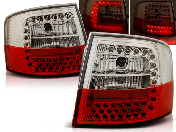 Baklykter Audi A6 05.97-05.04 Avant LED Rød/Hvit – bilde 1 av 2