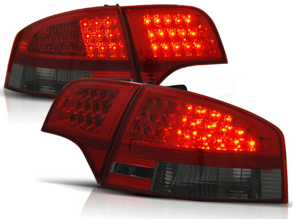 Baklykter Audi A4 B7 11.04-11.07 Sedan LED Rød/Røykfarget