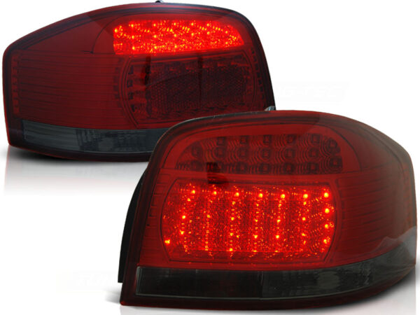 Baklykter Audi A3 05.03-08 Hatchback 3D LED Rød/Røykfarget