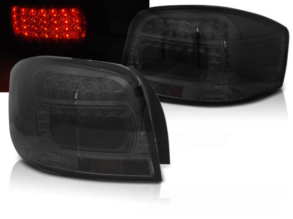 Baklykter Audi A3 05.03-08 Hatchback 3D LED Røykfarget – bilde 1 av 2
