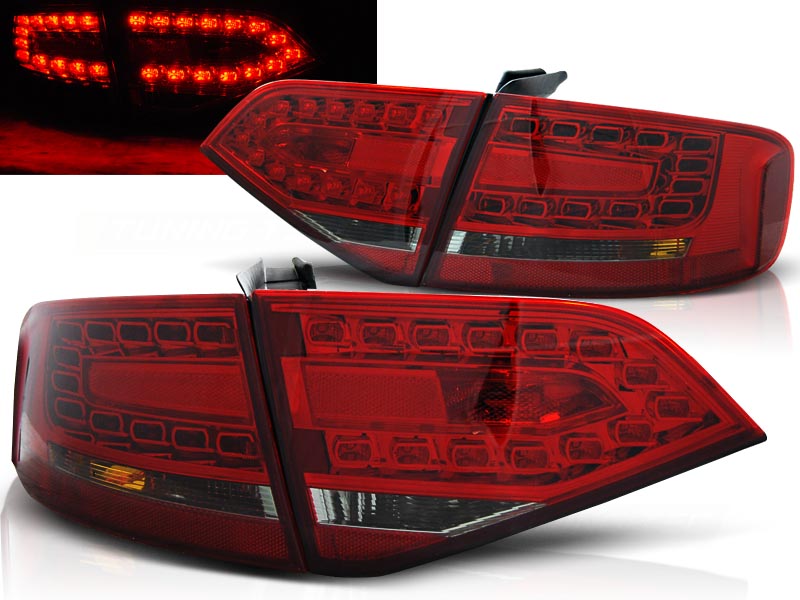 Baklykter Audi A4 B8 08-11 Sedan Led Red Smoke