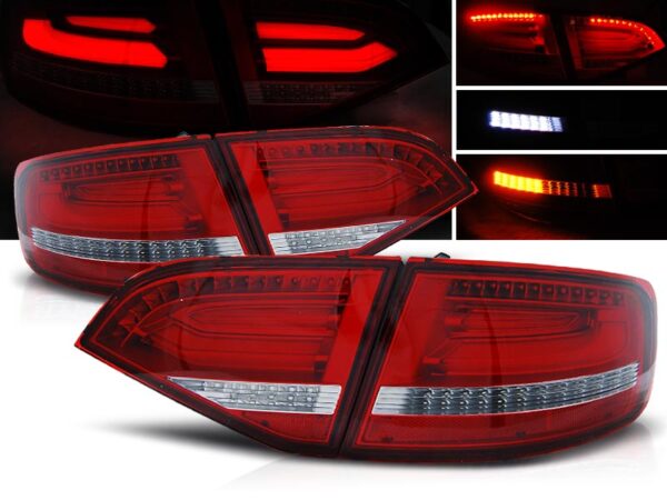 Baklykter Audi A4 B8 08-11 Avant LED Bar Rød/Hvit – for original LED – bilde 1 av 2