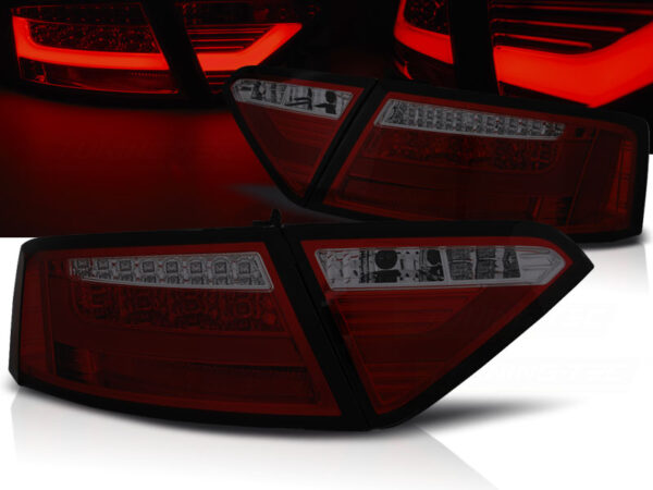 Baklykter Audi A5 07-06.11 Coupé, Cabrio, Sportback LED Bar Rød/Røykfarget – for original LED – bilde 1 av 2