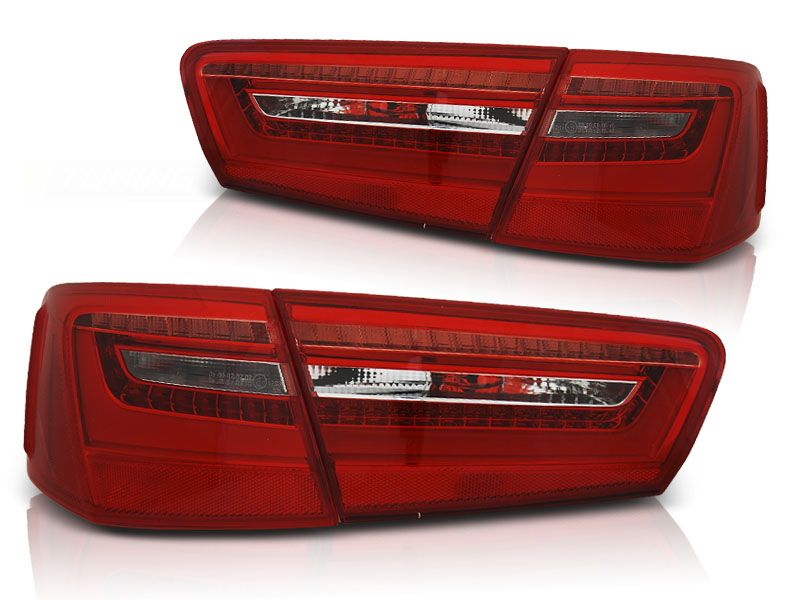 Baklykter Audi A6 C7 11-10.14 Led Red White - Bilde 2