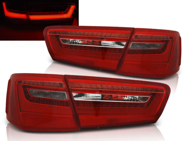 Baklykter Audi A6 C7 11-10.14 Sedan LED Bar Rød/Hvit – bilde 1 av 2