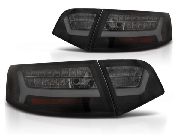 Baklykter Audi A6 08-11 Sedan LED Bar SEQ Svart/Røykfarget – bilde 2 av 2