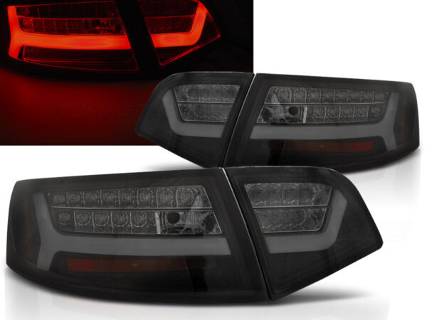 Baklykter Audi A6 08-11 Sedan LED Bar SEQ Svart/Røykfarget – bilde 1 av 2