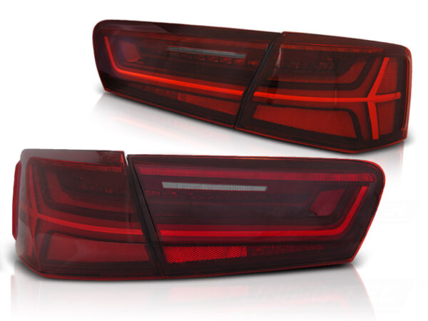 Baklykter Audi A6 C7 11-14 Sedan LED Bar SEQ Rød/Hvit – bilde 2 av 2