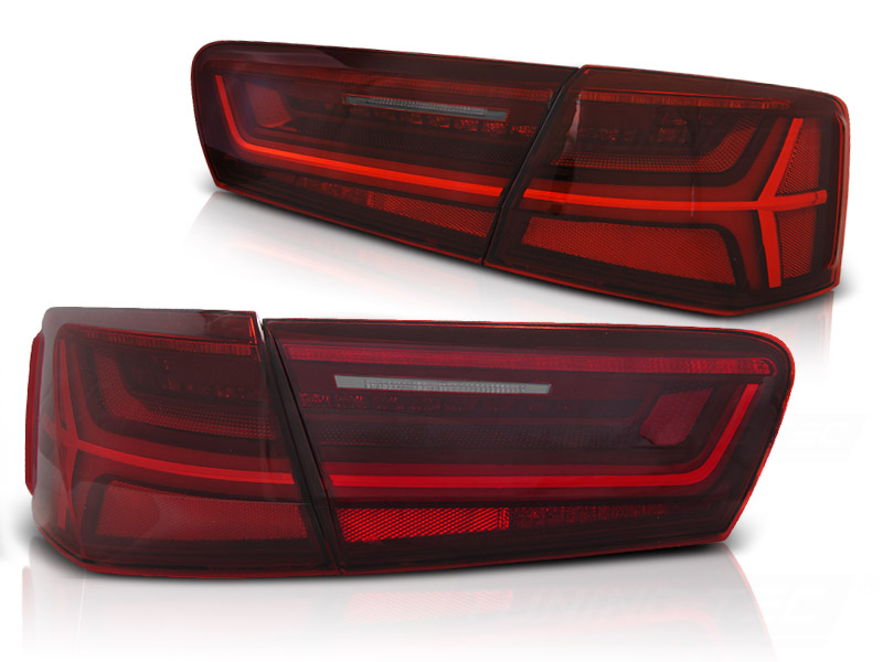 Baklykter Seq Audi A6 C7 11-14 Limousine Led Bar Red White - Bilde 2