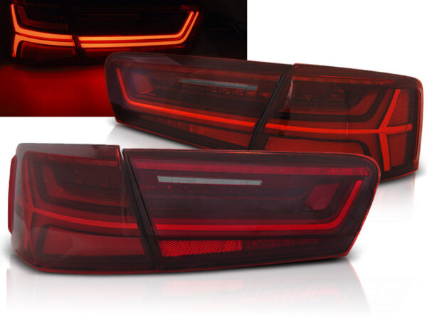 Baklykter Audi A6 C7 11-14 Sedan LED Bar SEQ Rød/Hvit – bilde 1 av 2