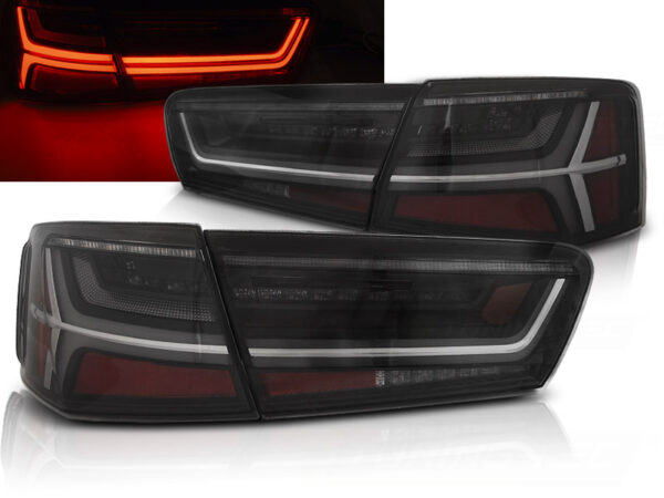 Baklykter Audi A6 C7 11-14 Sedan LED Bar SEQ Røykfarget – bilde 1 av 2