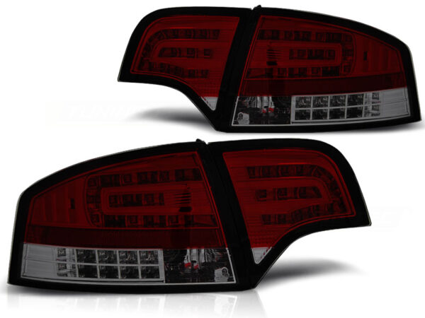 Baklykter Audi A4 B7 11.04-03.08 Sedan LED Rød/Røykfarget