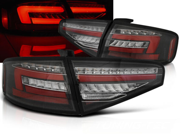 Baklykter Audi A4 B8 12-15 Sedan OEM LED Bar SEQ Svart – for original LED – bilde 1 av 2