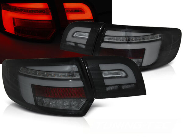 Baklykter Audi A3 8P 5D 08-12 5D Sportback LED Bar SEQ Svart – bilde 1 av 2