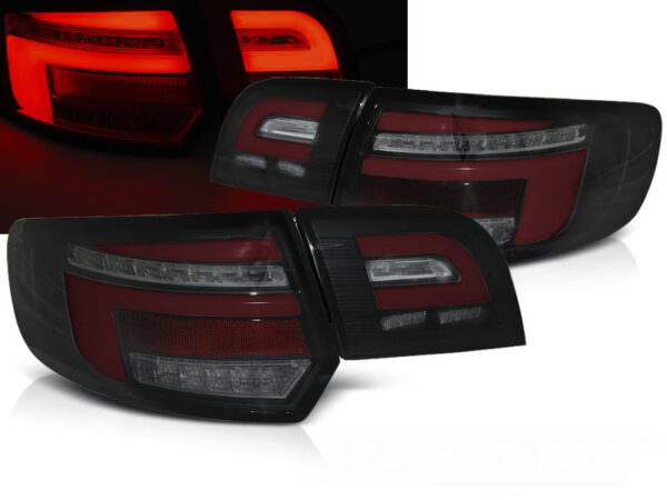 Baklykter Audi A3 8P 5D 08-12 5D Sportback LED Bar SEQ Svart – bilde 1 av 2