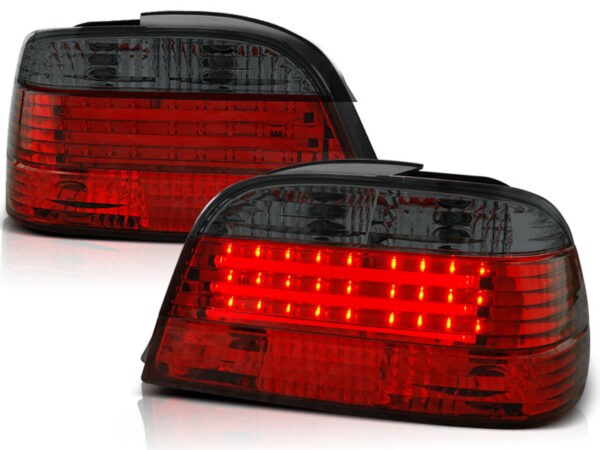Baklykter BMW E38 06.94-07.01 LED Bar Rød/Røykfarget – bilde 2 av 2